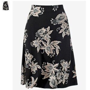 Chico's Deco Parisian Floral A-Line Skirt Chico's Size 3, US Size 16